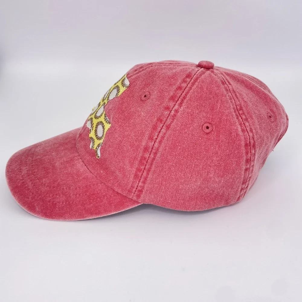 Adams 100% Cotton Pigment Dyed-Cap - LP101- Pink- Louisiana Appliqué-Strap Back
